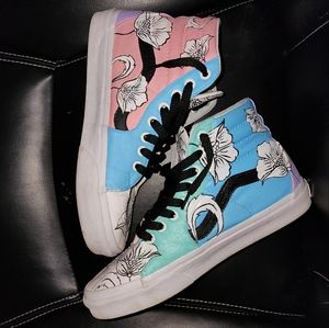 ☆CUSTOM☆ VANS SK8 HI Floral Drip